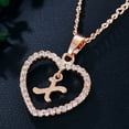 thumbnail image 2 of Guodhu Initial Heart Necklace for Women CZ Heart Letter A-Z Name Alphabet Pendant Necklace Valentine's Day gift, 2 of 2