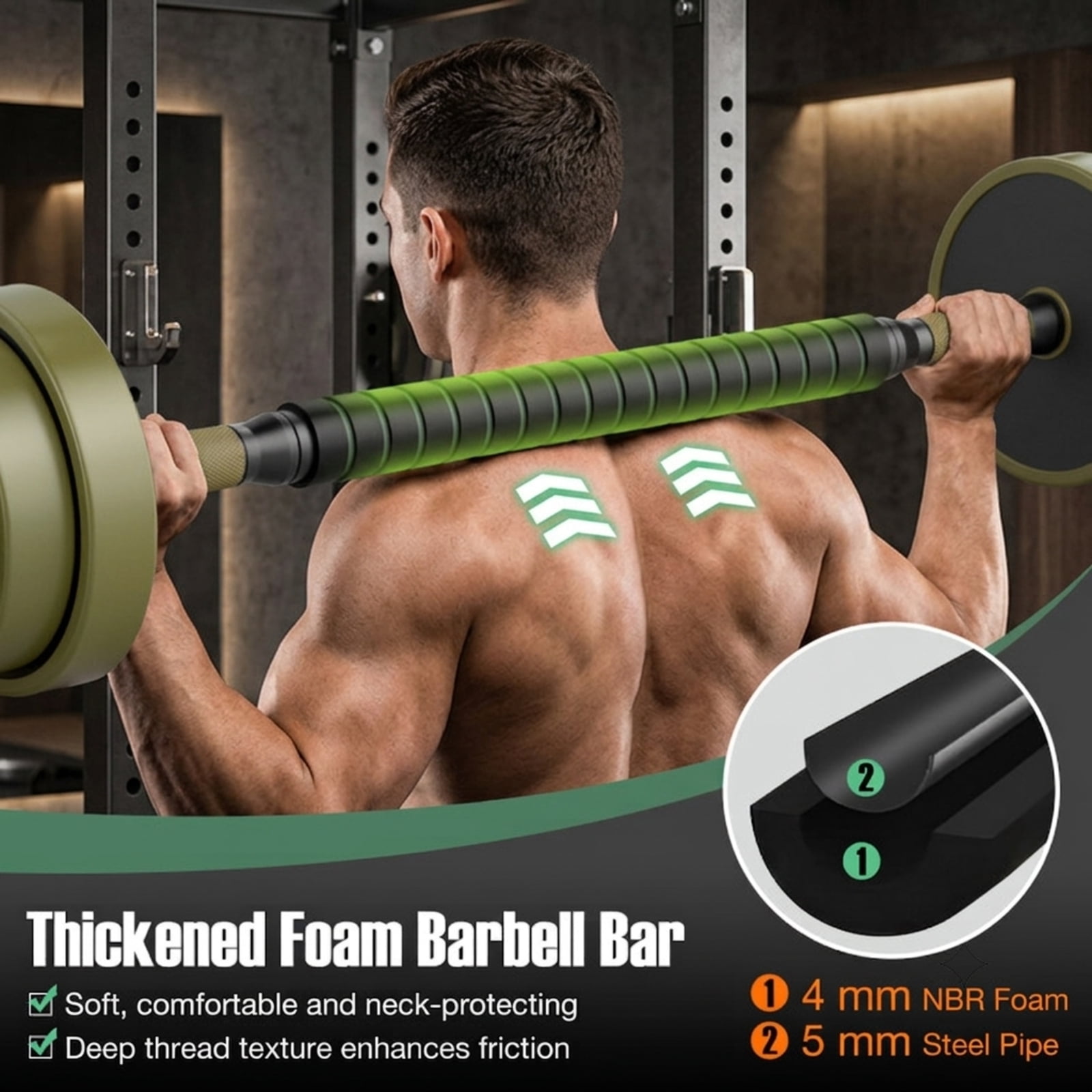 Airfind Adjustable Dumbbell Set with Connector Barbell and Kettlebell Conversion and Foam Grip Handles for Home Gym Full Body Workouts, Black
