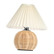 HPZZ Table Lamp Led Small Night Light with Pleated Shade for Living Room