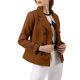 thumbnail image 3 of Abrigo de doble botonadura con solapa de pico para mujer Inspire Chic, invierno, lana, talla XL, marrón oscuro, 3 of 7