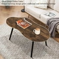thumbnail image 3 of Small Coffee Table Cloud Shape Coffee Table Industrial Coffee Tables Wood Irregular Center Floor Tables Mid Century Style Decorative Furniture for Living Room Small Spaces Office, 3 of 14