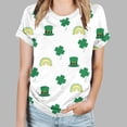thumbnail image 2 of KIHOUT Nouveaux Arrivlas T-Shirts pour Femmes Fête de la Saint-Patrick, Mode Grande Taille Col Rond Manches Courtes T-Shirt Imprimé Vert, Taille P-5TG, 2 of 5