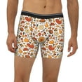 thumbnail image 2 of Xecao Thanksgiving with Food Print Boxer Briefs for Men's Stretch Moisture-Wicking Underwear, Mid-Rise Classics breathable fabric, 2 of 7