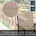 thumbnail image 4 of UDPATIO Patio Swivel Chairs Set of 4, High Back Outdoor Dining Chairs for Lawn Garden Backyard, Brown, 4 of 9