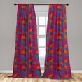 thumbnail image 5 of Ambesonne Abstract Curtains, Colorful Swirls Curls, Pair of 28"x63", Multicolor, 5 of 5