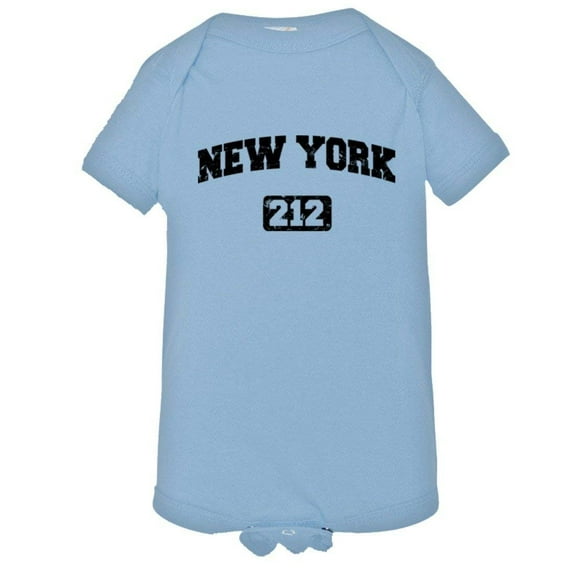 PleaseMeTees™ Baby New York 212 Area Code I Love NY Distressed HQ Jumper