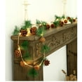 thumbnail image 1 of Guirnalda de luces navideñas con forma de cono de pino, 2M, 20 LED, luces navideñas con bayas rojas, campana, guirnalda de jardín para árbol de Navidad, decoración de patio interior y exterior (B) ER, 1 of 3