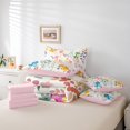 thumbnail image 4 of 7Pcs Colorful Dinosaur Twin Bedding Set with Sheets,Cute Boho Flower Dino Comforter Set,Kawaii Animal Floral Bed Set with Fitted Sheet,Flat Sheet,Pillowcases, 4 of 5
