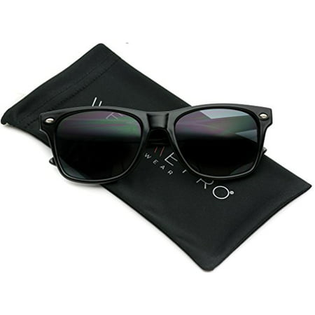 Classic Full Black Frame Square Retro Sunglasses for Men