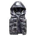 thumbnail image 1 of Sliktaa Unisex Shiny Waterproof Sleeveless Jacket Lightweight Puffer Vest_Gift Of G, 1 of 4
