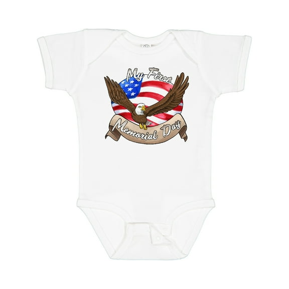 Inktastic My First Memorial Day- Bald Eagle Boys or Girls Baby Bodysuit