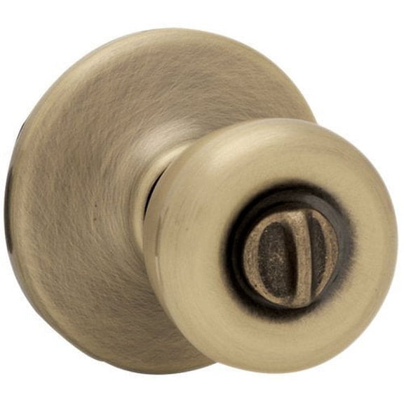 Kwikset 300T 5 CP RCL RCS BBPKG Tylo Bed/Bath Knob in Antique Brass