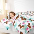 thumbnail image 4 of Homewish Funny Dachshund Animal 7-Piece Twin Bedding,Pretty Hibiscus Flower Bedding Comforter Set,Ocean Wave Decor,Colorful Stars Reversible, 4 of 8
