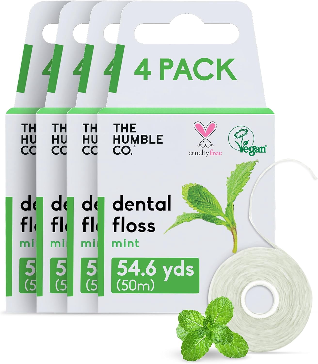 Listerine Cool Mint, Mint Flavored Dental Floss, 55 Yards, 6 Pack
