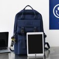 thumbnail image 3 of Backpack Personality Commute Simple Preppy Schoolbag Khaki As described, 3 of 9