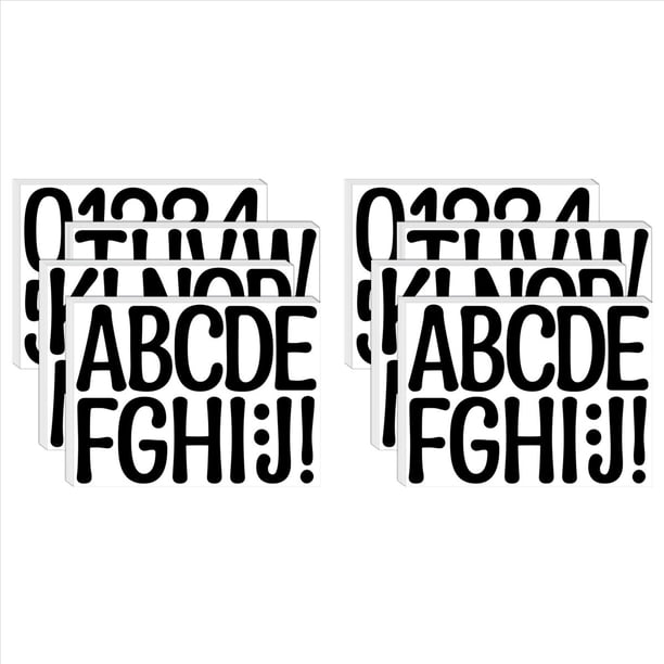 48 Hojas de Pegatinas de Letras Grandes de 4 Pulgadas, Pegatinas de Letras y Números del Alfabeto, Pegatinas de Vinilo Autoadhesivas, Letras