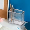 thumbnail image 5 of KQJQS Metal Mesh Pen Holder Organizer, Desktop Pen Storage Box, Compact 10x9.5x5cm Iron Pencil Cup, Open Design for Office Supplies, Makeup Brushes, 5 of 7