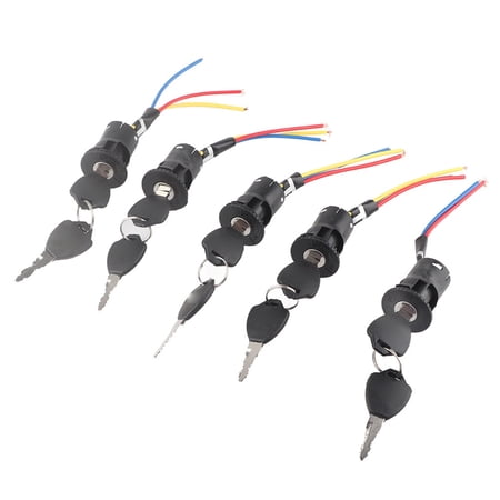 5Set Electric Bicycle Electric Scooter Power Supply Lock Key Switch Electric Door Lock
