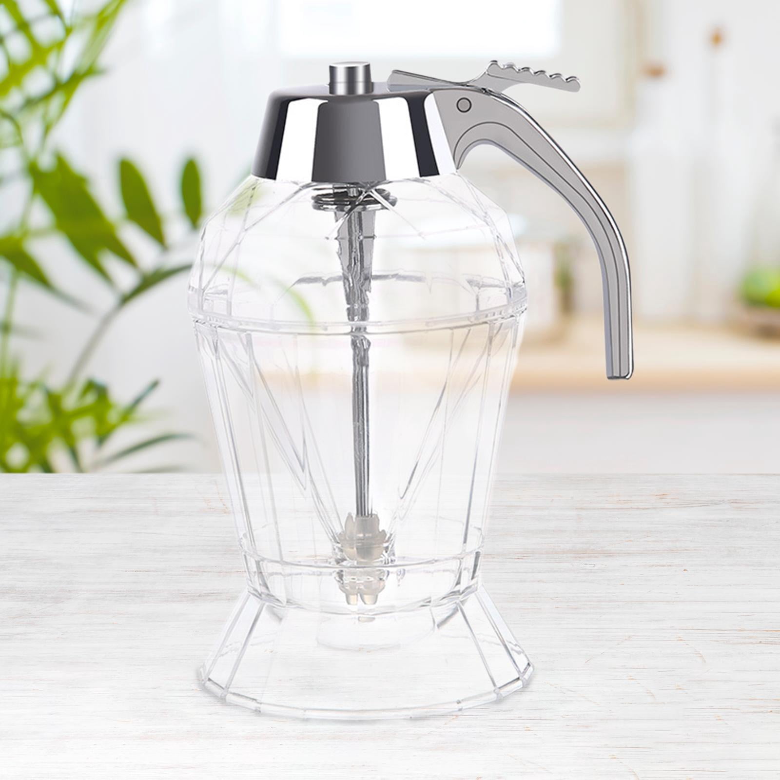 TISHITA 2x Honey Dispenser Kitchen Tool Honey Jar with Stand for Syrup Sugar Condiments