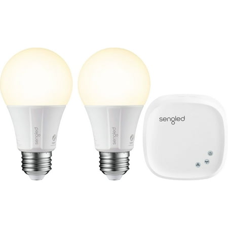Sengled - Smart LED Soft White A19 Starter Kit (2-Pack) - White Only