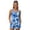 Blue-Palm Tree Frangipani, variant on DISNIMO Lily Printed Womens Swimsuits Tankini Swimwear Tummy Control Bathing Suits Athletic Swim Tank Top with Shorts, S