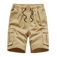 thumbnail image 1 of zuwimk Mens Shorts,Men's Extreme Motion Crossroad Cargo Short Khaki,3XL, 1 of 3