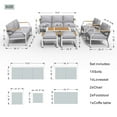thumbnail image 6 of Direct Wicker 7-Piece Outdoor Aluminum Furniture Set Patio Sectional Sofa Conversation Set, White, 6 of 9