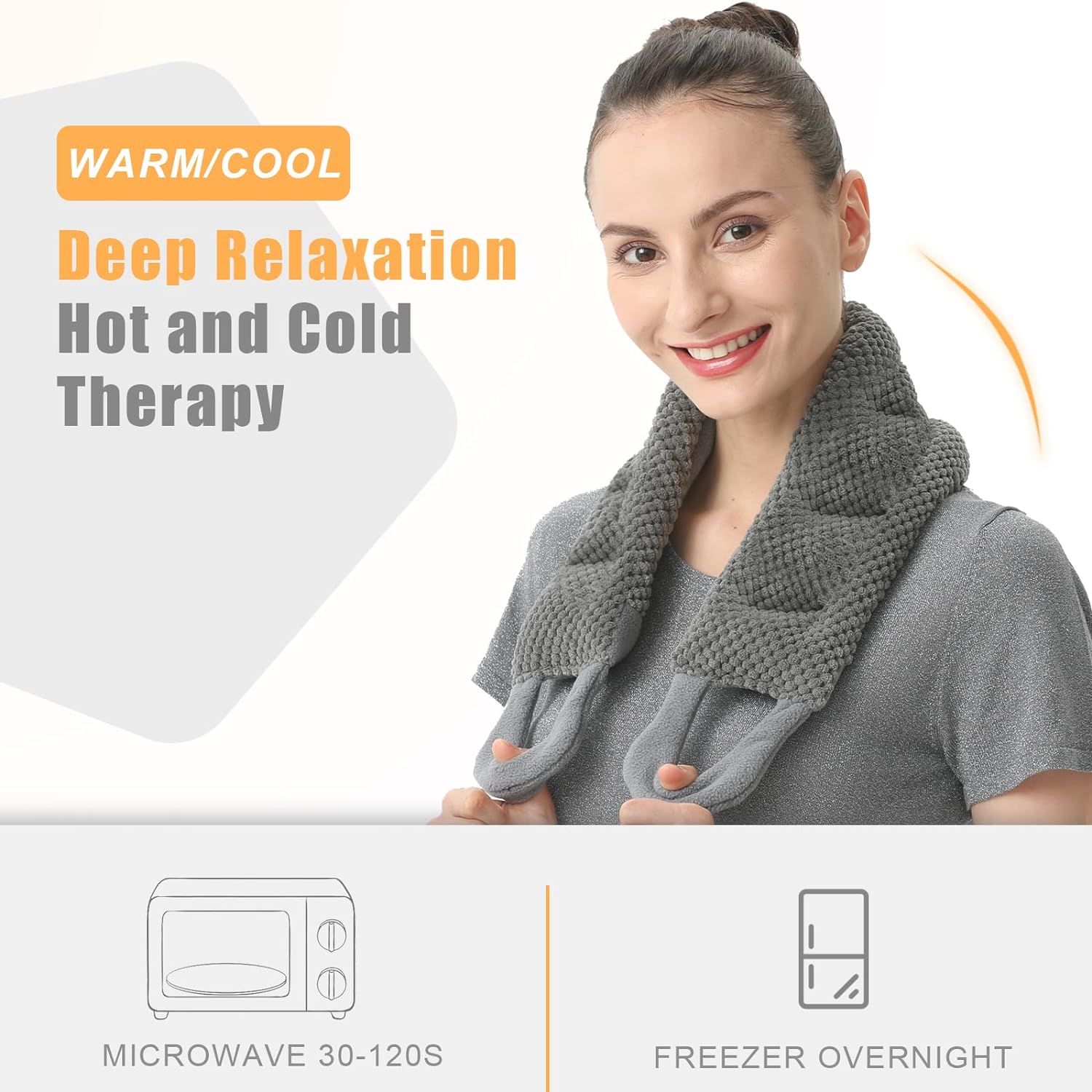 UNCN Microwavable Heating Pad Neck Shoulders Back photo 5