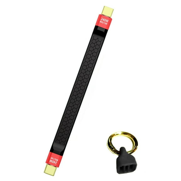 Short Thunderbolt 5 USB-C Cable: 5-inch USBC 80Gbps Data Transfer - 240W PD Fast Charging (Black)