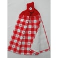thumbnail image 2 of SWEET ROSE RED GINGHAM PIONEER KITCHEN TOWEL - DOUBLE THICK HANDMADE HANGING KITCHEN TOWEL, 2 of 2