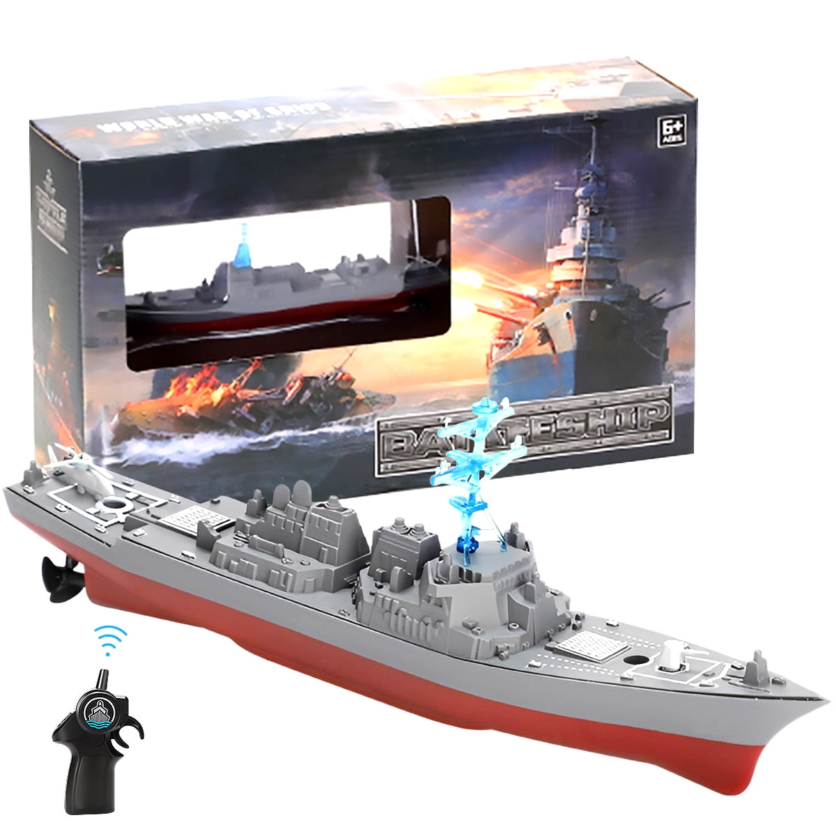 GUSTVE Remote Control Warship Toys Remote Control Destroyer Model