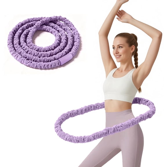 Ogetok Weighted Soft Exercise Hoops for Adults Women Men Adjustable Non Slip Quiet Exercise Fitness Hoop for Home Gym Full Body Workout Waist Training