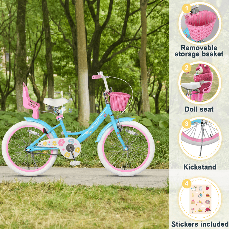 Glerc Maggie 20 Inch Girls Bike, Princess Style with Doll Seat