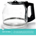 thumbnail image 2 of PLD12-RB, PLD12, PLD12-NP 12-Cup Glass Replacement Carafe for Mr. Coffee Machine Models, Black Handle with Extra Lid, SEX007, 2 of 6