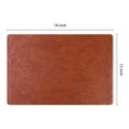 thumbnail image 4 of REGALWOVEN Set of 6 Faux Leather Placemats for Kitchen Dining Table Decor, Washable Table Placemats Wipeable Table Mat Brown 18*12in, 4 of 7