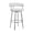 White and Stainless, variant on Armen Living Lorin30" Black Faux Leather and Brushed Stainless Steel Swivel Bar Stool