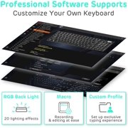 RK ROYAL KLUDGE RK96 RGB Limited Ed, 90% 96 Keys Wireless Triple Mode BT5.0/2.4G/USB-C Hot Swappable Mechanical Keyboard w/Wrist Rest, Software Support & Massive Battery, RK Yellow Switch