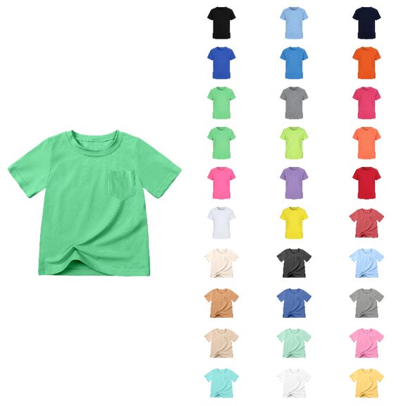 Boys Athletic Shirts Toddler Girls Green Quick Dry Moisture Wicking UPF 50 Short Sleeve Active Performance T-Shirts 4T