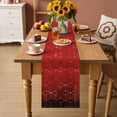 thumbnail image 2 of Ombre Red Geometric Table Runner 36 Inches Long Farmhouse Dress Scarves, Modern Abstract Art Dining Tablerunner for Coffee Table/Kitchen Island/Party Décor, Small 13" x 36", 2 of 8
