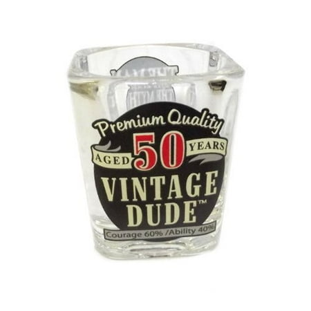 Backed Glass - Laid Back Vintage Dude 50th Milestone Shot Glass