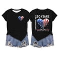 thumbnail image 4 of WERYOUNG Red White & Blue Graphic T Shirt For Women Short Sleeve Crew Neck Patriotic Tee 250th Anniversary USA Celebration T-Shirts Holiday Party Stylish Top L, 4 of 4