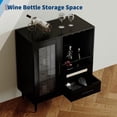 thumbnail image 4 of TROPOW Coffee Bar Cabinet with Wine Glass Rack & Storage, 30.7" Modern Buffet Sideboard and Liquor Cabinet for Kitchen, Dining Room, Living Room, 4 of 7