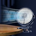 thumbnail image 6 of Portable Clip On Fan, Small Usb Fan Battery Operated, 5 Speed Rechargeable Mini Fan, Personal Cooling Desk Fan for Travel Camping Golf Gym, Blue, 6 of 6