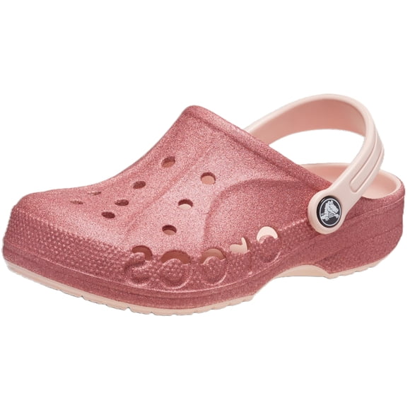 Zapatos Crocs Baya Glitter Zueco Rosa Para Niños Talla 4