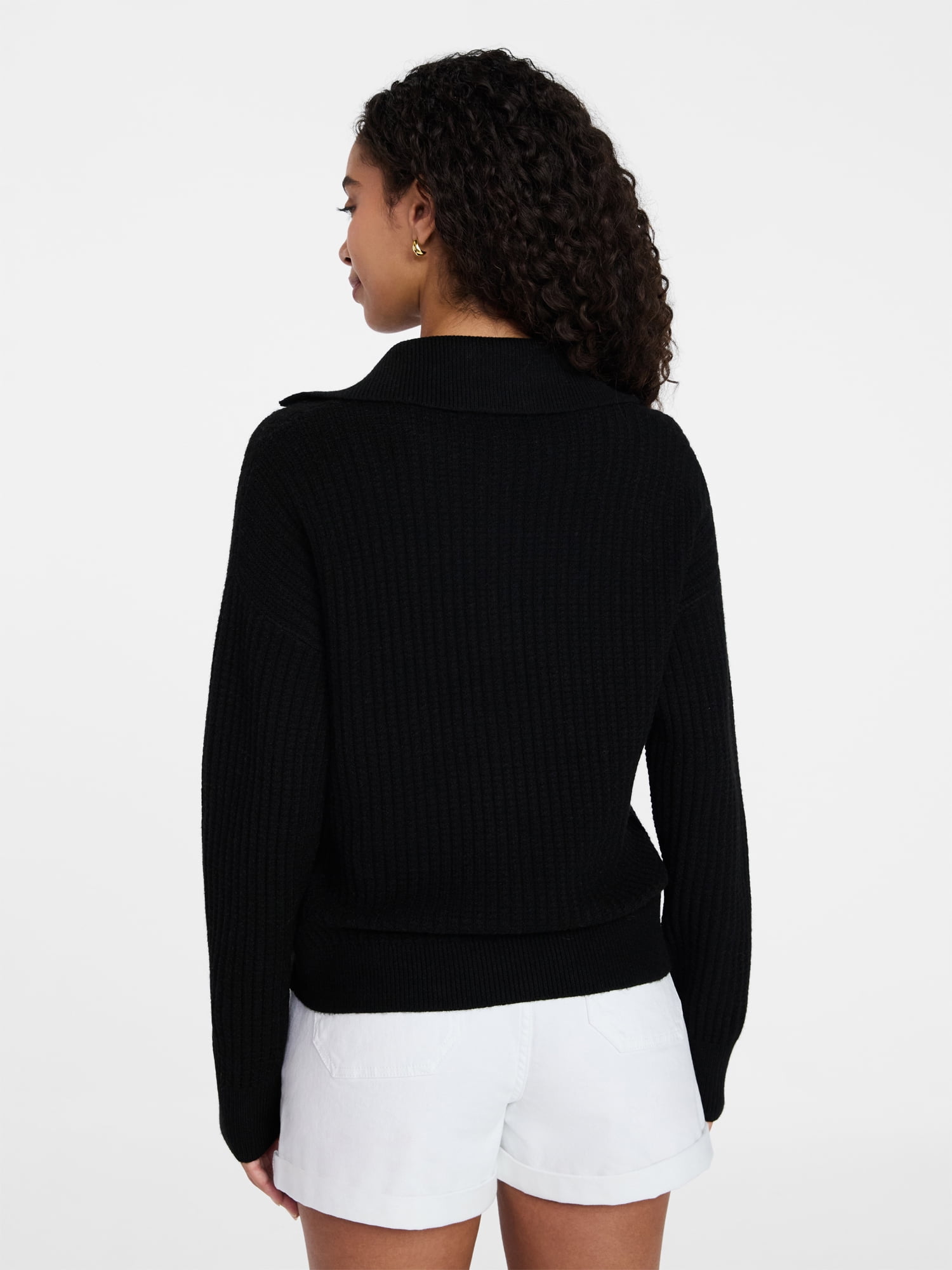 Time and Tru Women's Pullover Henley Sweater, Sizes XS-XXXL