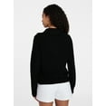thumbnail image 3 of Time and Tru Women's Pullover Henley Sweater, Sizes XS-XXXL, 3 of 6
