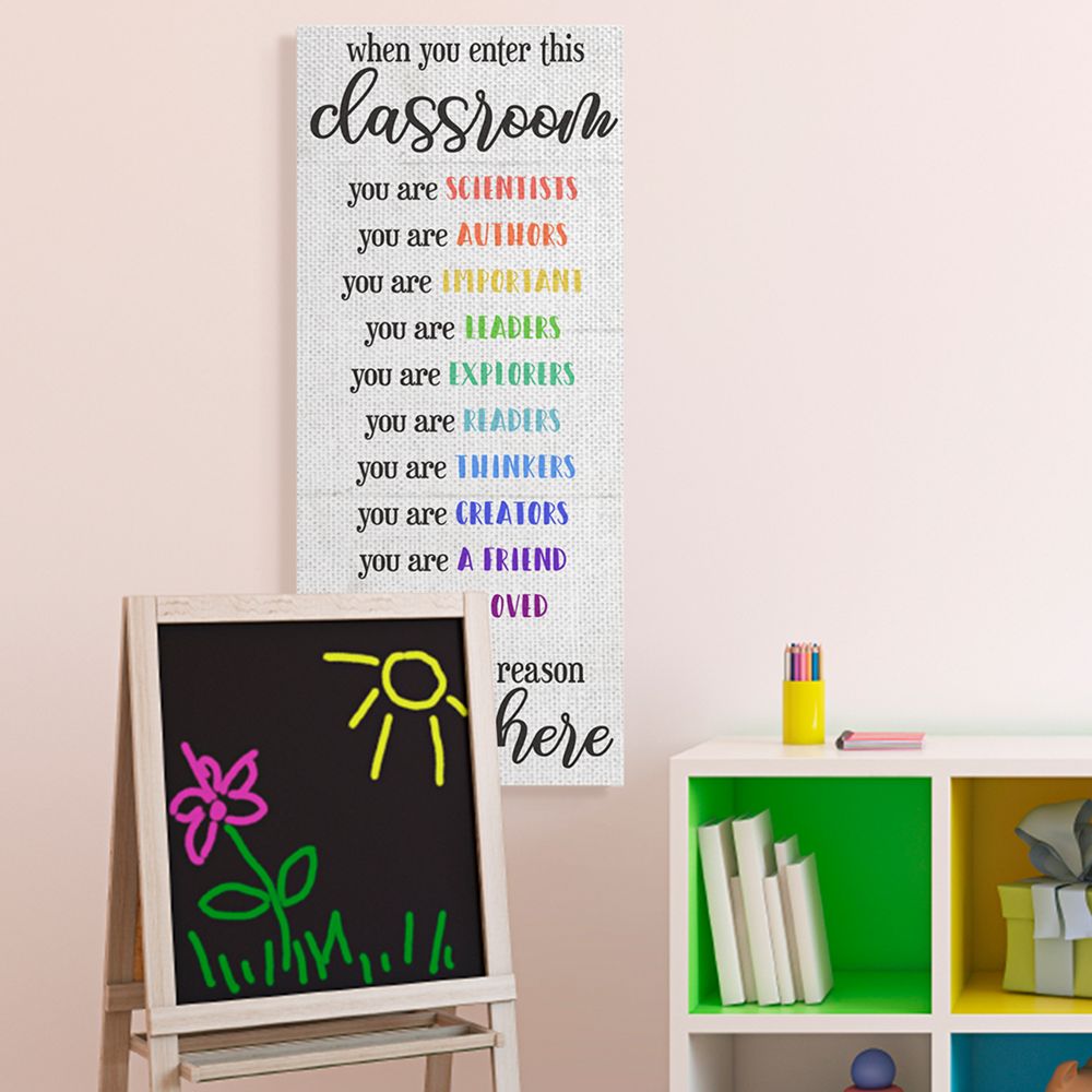Stupell Industries Inspirational Types of Students Everyday Classroom Sign Canvas Wall Art Design by Daphne Polselli, 20" x 48"