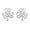 Shamrock Earrings 8MM, variant on LeCalla 925 Sterling Silver Stud Earrings for Women | Vintage Round Filigree Stud Earring