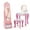 Pink, variant on Costway Kids Vanity Set Princess Makeup Dressing Table & Chair Set with Kids Jewelry Armoire White