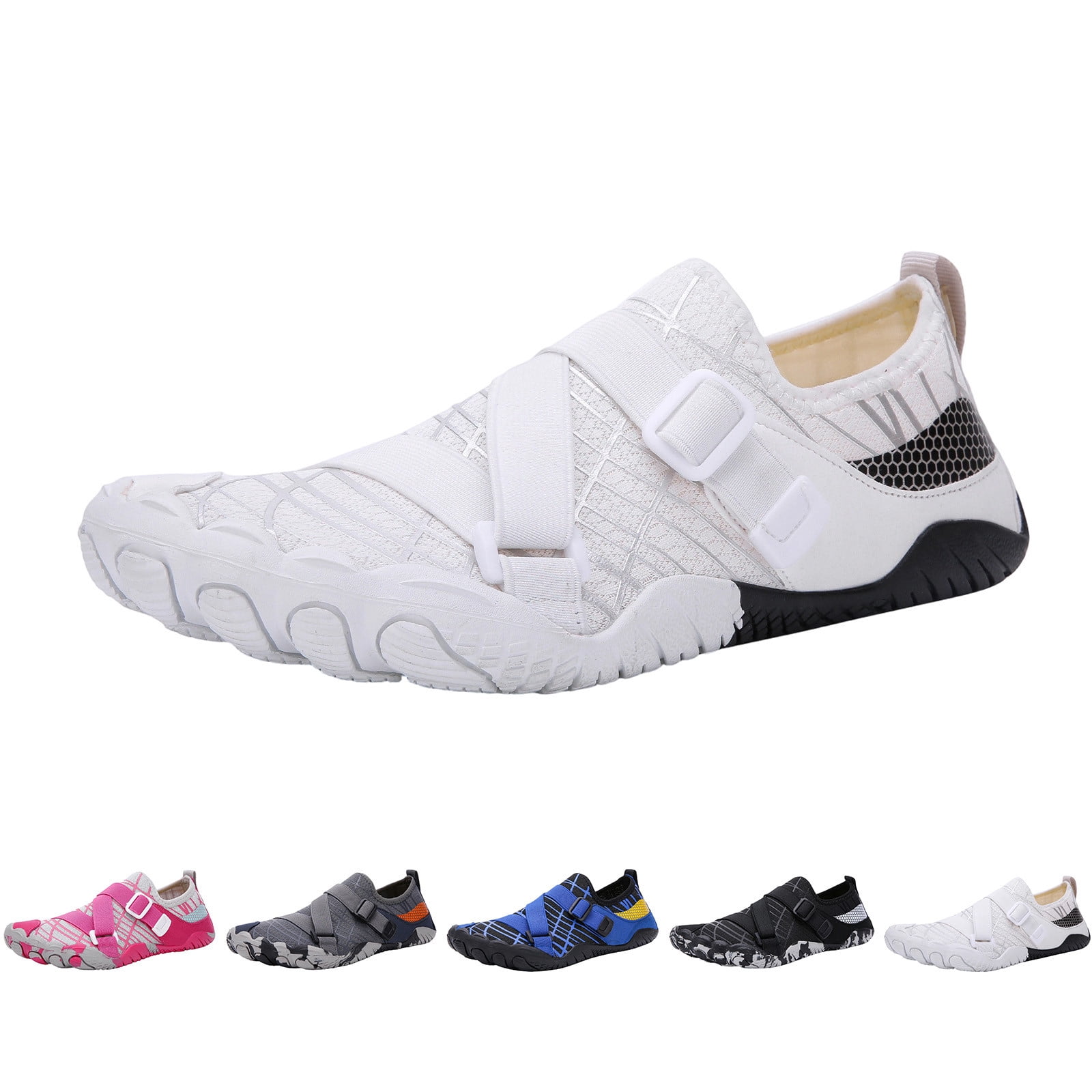 Water Shoes for Women Men Quick-Dry Hiking Beach Barefoot Boat Aqua Shoe Outdoor Sports Comfortable Slip On Unisex Footwear White 37